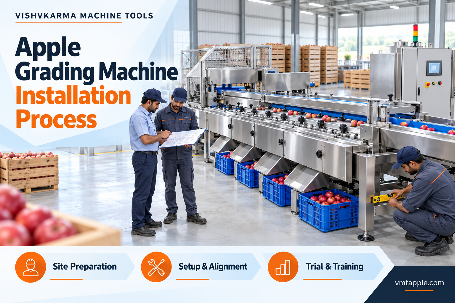 Apple Grading Machine Installation Process